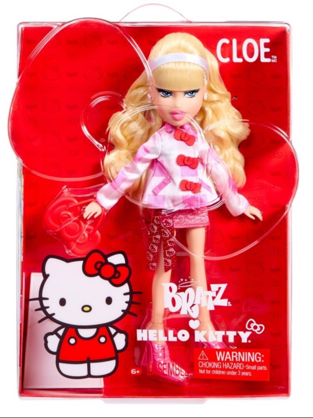 Hello Kitty x Bratz Cloe Doll - Pink, Blonde & Red